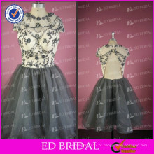 2017 ED Bridal Custom Made Real Fotos Short Cap Sleeve Beaded Cocktail Dress